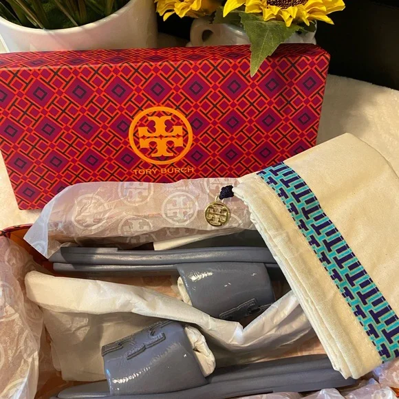 TORY BURCH DOUBLE T SPORT SLIDE - Picture 7 of 8